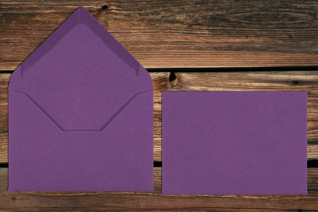 Briefhüllen 80x114 mm Nassklebend Violett 120 g/qm